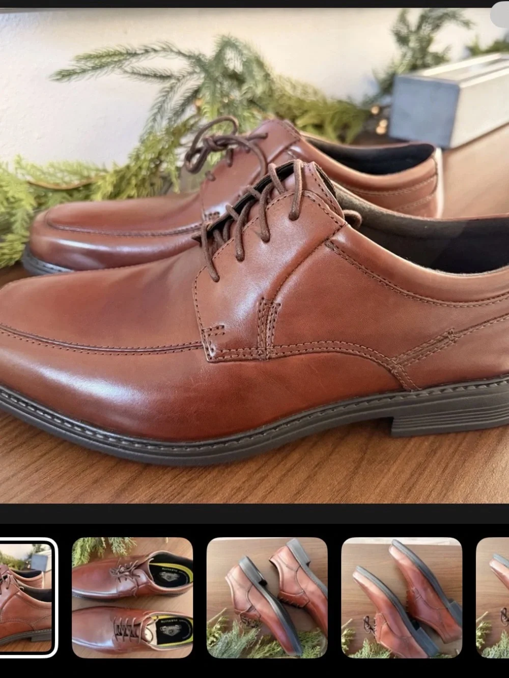 Men's Bostonian Ipswitch leather dress shoes         11 Wide NEW w /Box